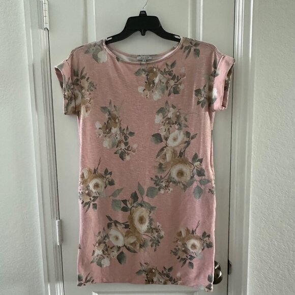 Floral Pink Short Sleeve Dress Small - White Birch - Picture 1 of 6